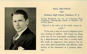 Saul Brotman at Panzer College 1932