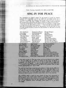 Sing In For Peace 1965