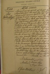 Ira aka Isidor Goldschlager birth record