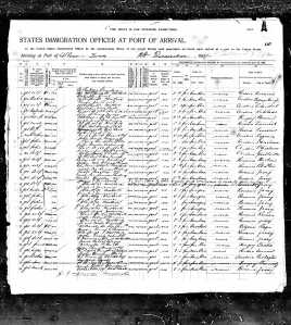 Itic passenger manifest page 2