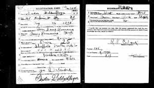 Isadore's World War I draft registration