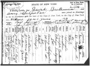 David Brotman and Annie Salpeter marriage certificate