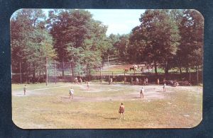 log tavern softball postcard