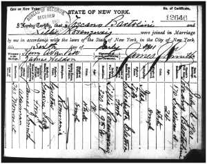 Bartolini Rosenzweig marriage certificate