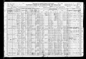 Elkin Family 1920 census