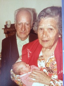 Joe and Sadie Rosenzweig in 1982 with Bradley Marc, their great grandson