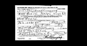 John Rosenzweig World War II draft registration