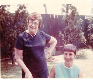 Leah in 1968 with a cousin Margie