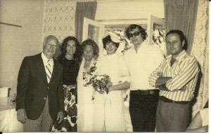 Joe at Ariela and Uri's wedding in 1974