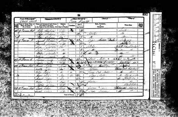Lewis Cohen 1851 census (not sure this is the correct Lewis)