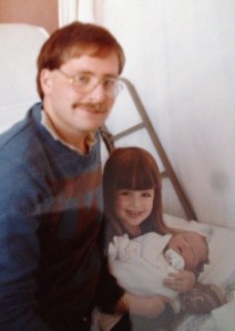 Harvey and our daughters 1984