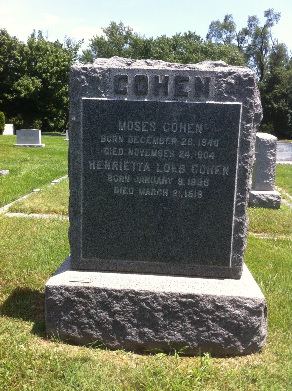 Moses Cohen, Jr. headstone