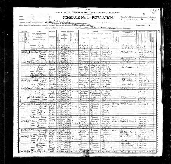 Frederick and Rachel Selinger and family 1900 census