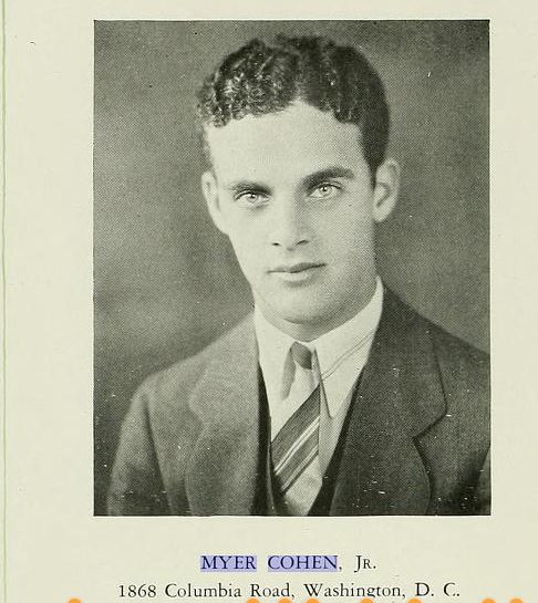 Myer Cohen Jr 1929 Halcyon yearbook
