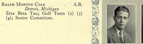 1928 University of Michigan yearbook Ancestry.com. U.S. School Yearbooks [database on-line]. Provo, UT, USA: Ancestry.com Operations, Inc., 2010.