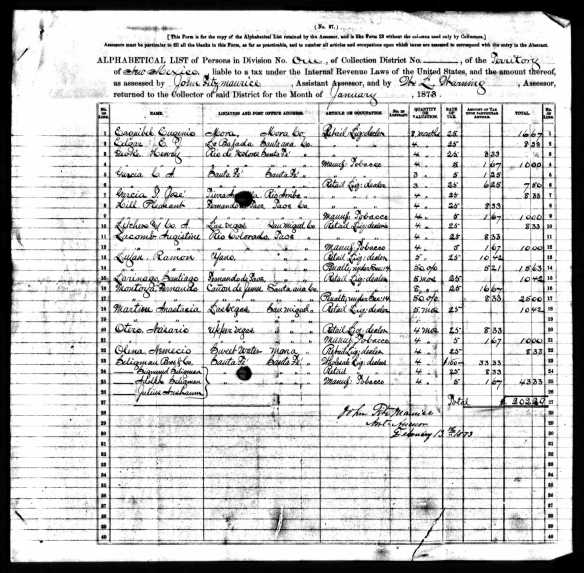 Adolph 1873 tax assessment