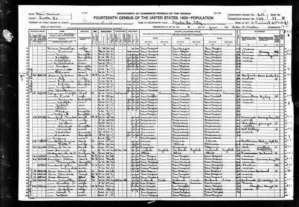 Adolph Seligman and family 1920 US census