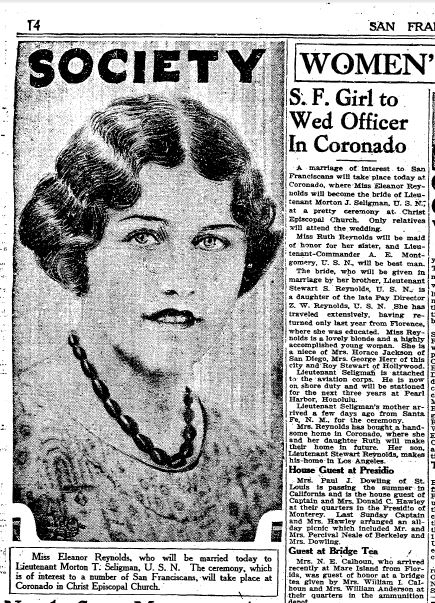 Morton Seligman marriage article 8 19 25