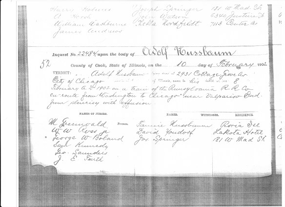 Adolph Nusbaum coroner's report