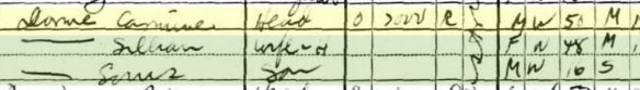 Dorme family on the 1930 US census