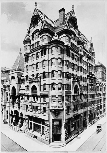 Provident Building, 401-09 Chestnut Street, Philadelphia, PA (1888-90, demolished 1945) in 1910. Library of Congress, Prints & Photographs Division, PA,51-PHILA,256A-1