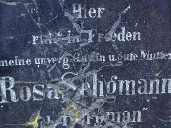 closeup of Rosa Seligmann headstone