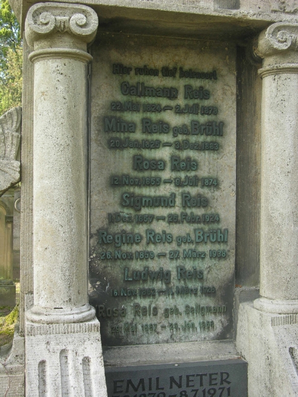 Ludwig and Rosa Reis headstone