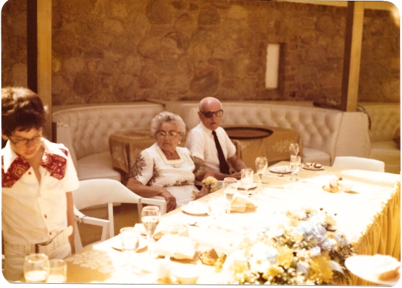 Richard with his grandparents at his bar mitzvah
