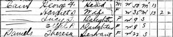 Cain Family 1910 US census Year: 1910; Census Place: Manhattan Ward 12, New York, New York; Roll: T624_1022; Page: 1B; Enumeration District: 0533; FHL microfilm: 1375035