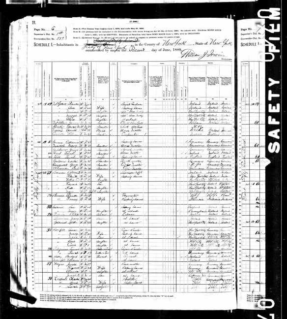 Mary and Oscar Kornfeld 1880 census