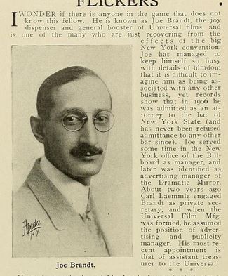 Moving Picture World July-September 1913, p. 728  http://archive.org/stream/movingpicturewor17newy#page/727/mode/1up