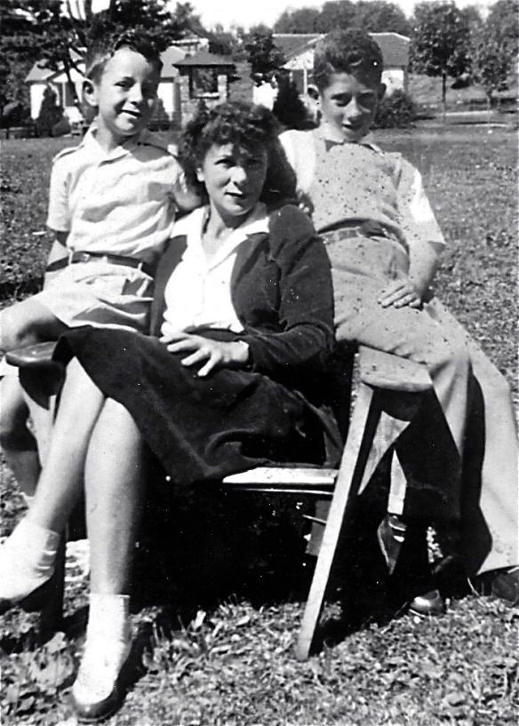 Mom, Paul and I, 1944 at Bungalow Colony