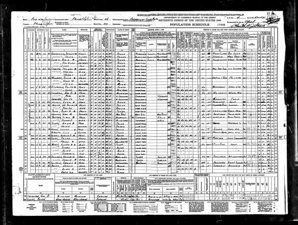 Year: 1940; Census Place: Philadelphia, Philadelphia, Pennsylvania; Roll: T627_3732; Page: 11A; Enumeration District: 51-1431
