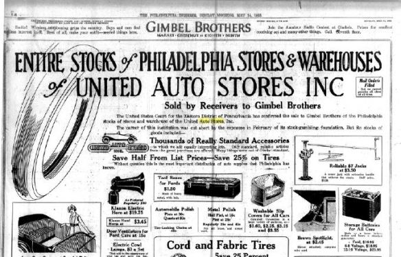 Philadelphia Inquirer, May 14, 1922, p. 14
