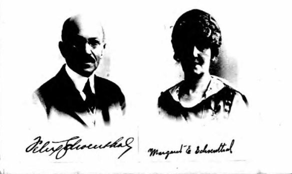 Felix and Margaret Schoenthal from 1919 passport application, National Archives and Records Administration (NARA); Washington D.C.; NARA Series: Passport Applications, January 2, 1906 - March 31, 1925; Roll #: 728; Volume #: Roll 0728 - Certificates: 70500-70749, 19 Mar 1919-20 Mar 1919