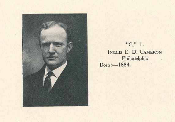 Inglis Cameron from UPenn 1909 yearbook