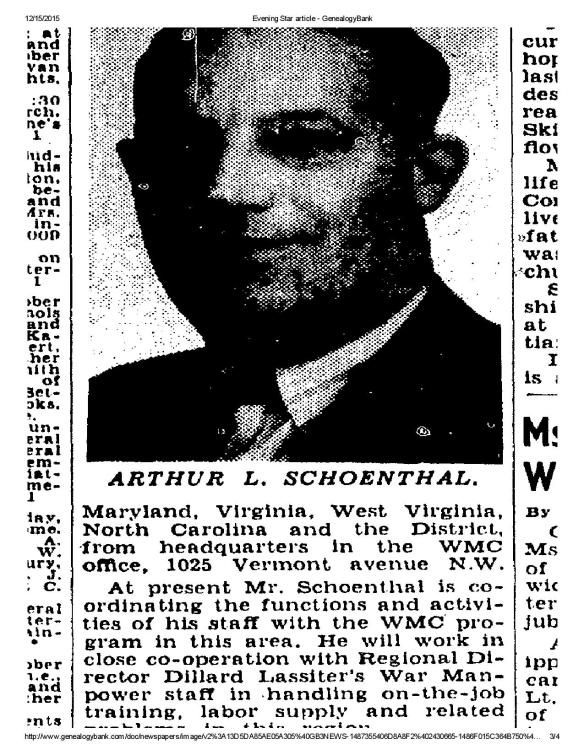 Arthur Schoenthal promoted 1942-page-003