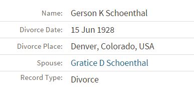 Ancestry.com. Colorado, Divorce Index, 1851-1985 [database on-line]. Provo, UT, USA: Ancestry.com Operations, Inc., 2015.