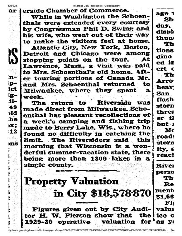 Riverside Daily Press article - Meyer Schoenthal road trip 1929-page-003