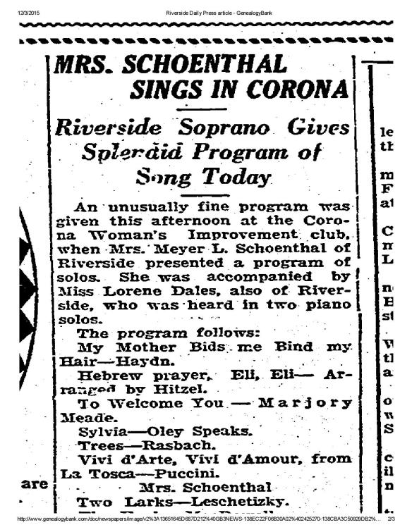 Riverside Daily Press article -Mrs Meyer Schoenthal soprano-page-002