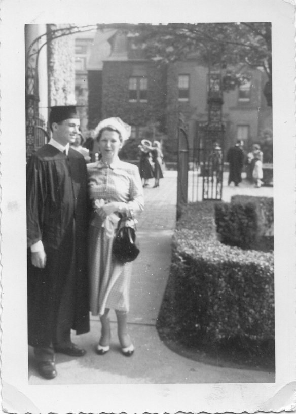 My father and my grandmother at his graduation from Columbia, 1952
