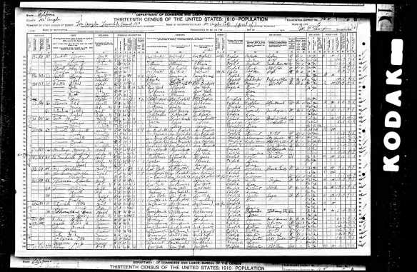 "Morris" and Mary Schoenthal 1910 US census Year: 1910; Census Place: Los Angeles Assembly District 72, Los Angeles, California; Roll: T624_82; Page: 6B; Enumeration District: 0168; FHL microfilm: 1374095