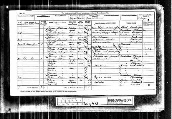 Gali Selinger and family 1881 UK census Class: RG11; Piece: 472; Folio: 118; Page: 55; GSU roll: 1341103 Description Enumeration District : 9 Original data: Census Returns of England and Wales, 1881. Kew, Surrey, England: The National Archives of the UK (TNA): Public Record Office (PRO), 1881