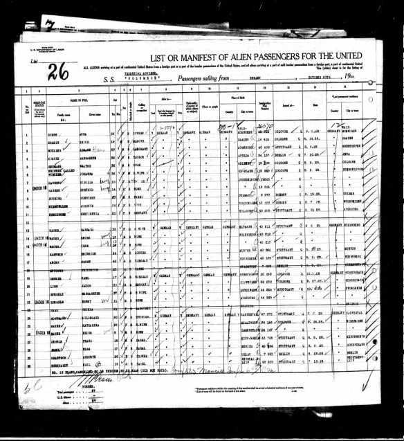 Walter Heymann 1928 ship manifest Year: 1928; Arrival: New York, New York; Microfilm Serial: T715, 1897-1957; Microfilm Roll: Roll 4373; Line: 1; Page Number: 141
