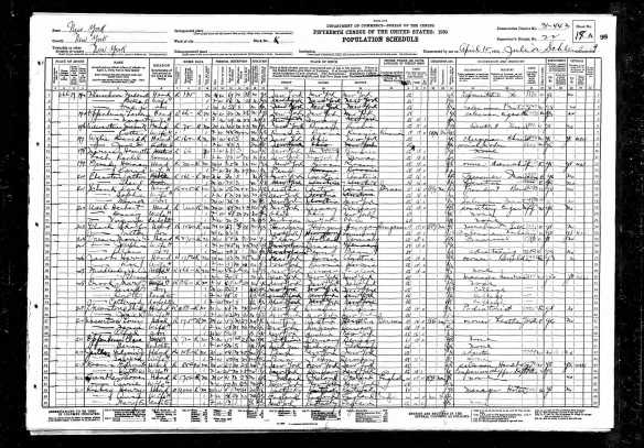 Morris and Josephine Baer Green and Alan Baer Green, 1930 census Year: 1930; Census Place: Manhattan, New York, New York; Roll: 1556; Page: 19A; Enumeration District: 0443; Image: 762.0; FHL microfilm: 2341291