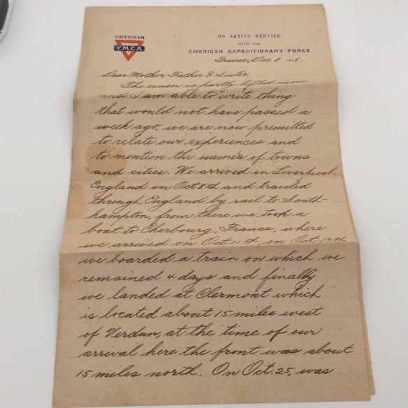 Frank December 8 1918 letter 1