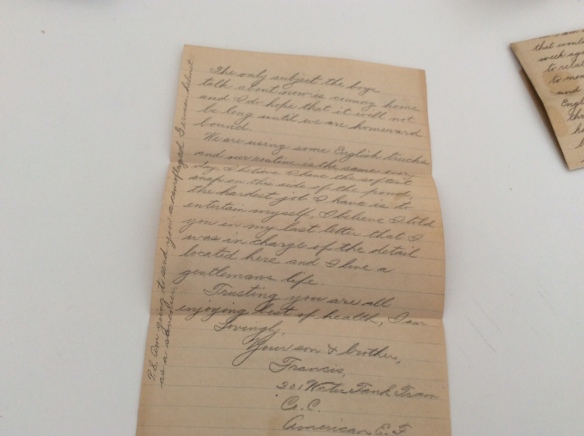 Frank November 13 1918 letter 2