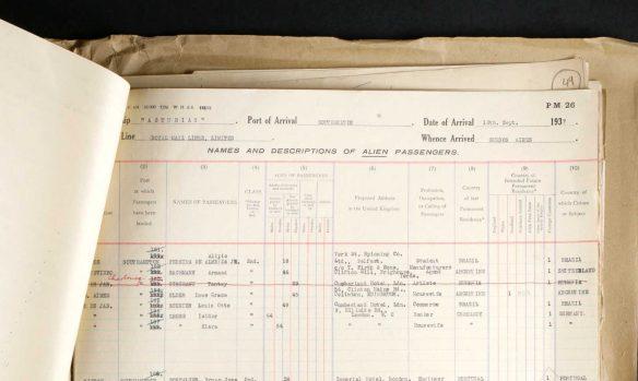 Isidor and Klara (Emrich) Gross on 1937 ship manifest The National Archives of the UK; Kew, Surrey, England; Board of Trade: Commercial and Statistical Department and successors: Inwards Passenger Lists.; Class: BT26; Piece: 1138; Item: 48