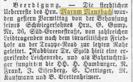 marum-mansbach-death-notice-april-1883-deutsche-correspondent-baltimore
