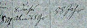 Death record of Amson Meier Nussbaum, 1837